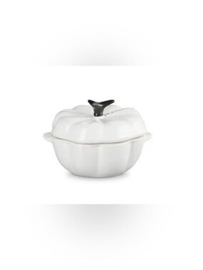 Brand New COTTON MATTE WHITE Le Creuset Mini Pumpkin Cocotte